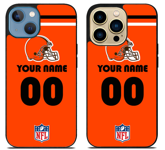 Custom Personalized Cleveland Browns NFL iPhone 14 | 14 Plus | 14 Pro | 14 Pro Max Case