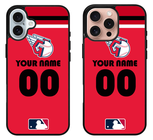 Custom Personalized Cleveland Guardians iPhone 16 | 16 Plus | 16 Pro | 16 Pro Max Case