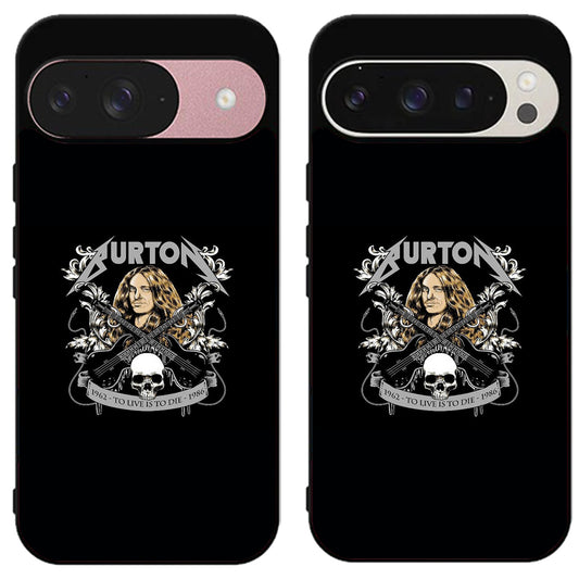 Cliff Burton Metallica Black Google Pixel 9 | 9 Pro | 9 Pro XL Case