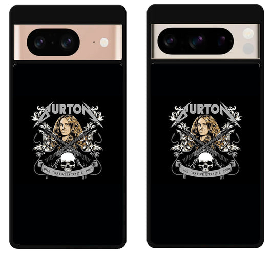 Cliff Burton Metallica Black Google Pixel 8 | 8 Pro Case