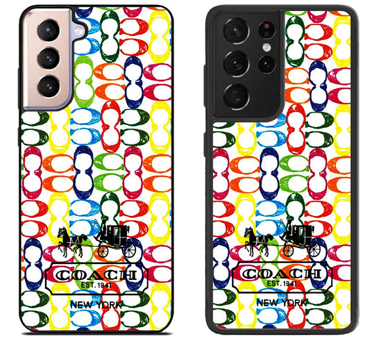 Coach Colorfull Logo Samsung Galaxy S21 | S21 FE | S21+ | S21 Ultra Case