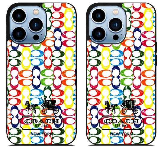 Coach Colorfull Logo iPhone 15 Pro | iPhone 15 Pro Max Case