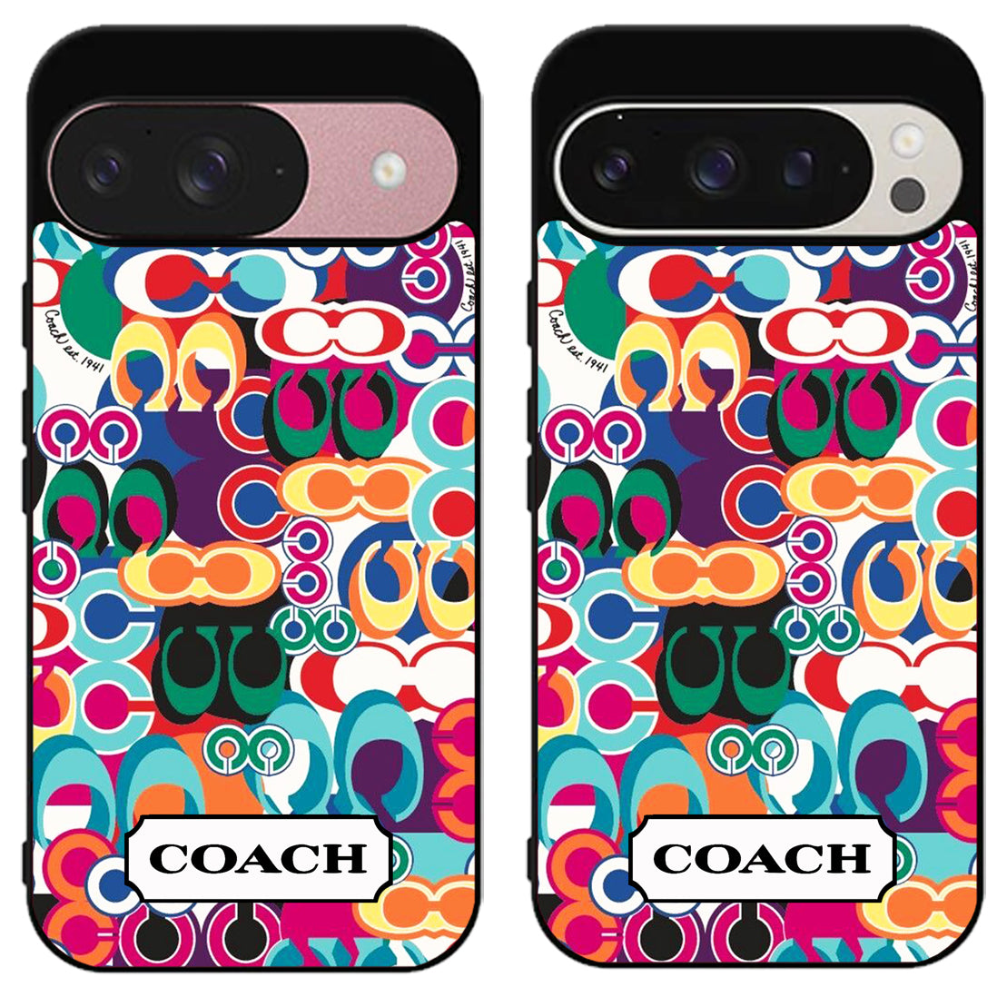 Coach Colorfull Pattern Google Pixel 9 | 9 Pro | 9 Pro XL Case