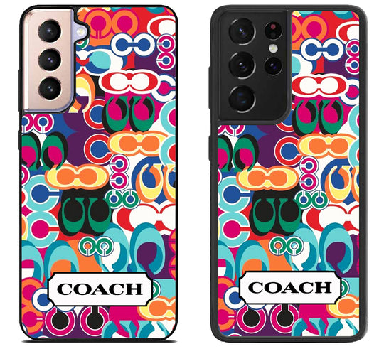 Coach Colorfull Pattern Samsung Galaxy S21 | S21 FE | S21+ | S21 Ultra Case