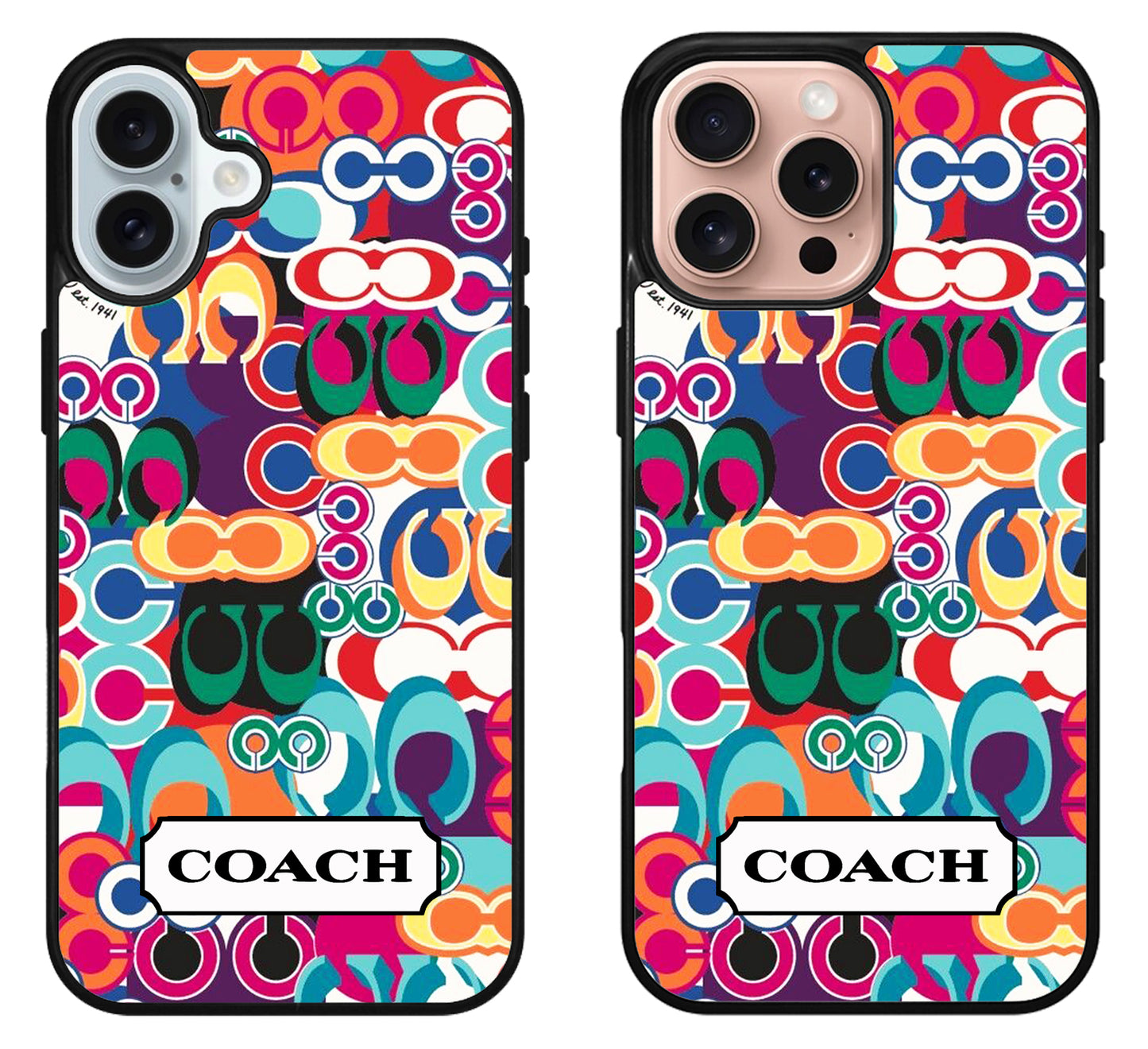 Coach Colorfull Pattern iPhone 16 | 16 Plus | 16 Pro | 16 Pro Max Case