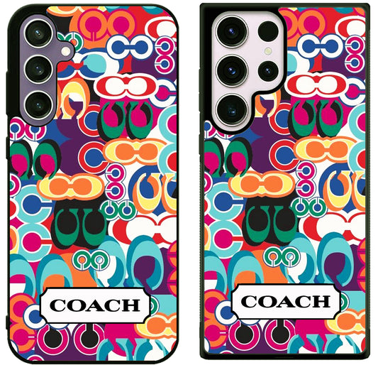 Coach Colorfull Pattern Samsung Galaxy S25 | S25 Plus | S25 FE | S25 Ultra Case