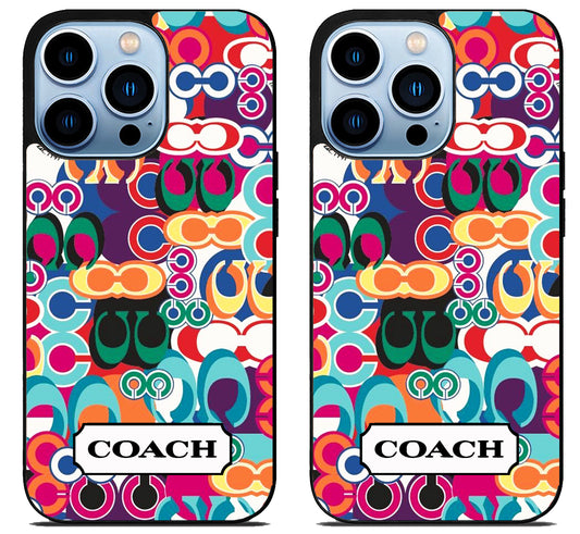 Coach Colorfull Pattern iPhone 15 Pro | iPhone 15 Pro Max Case