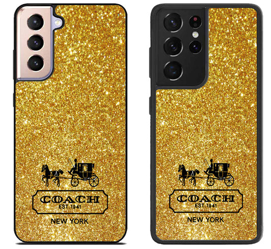 Coach Golden Sparkly Samsung Galaxy S21 | S21 FE | S21+ | S21 Ultra Case