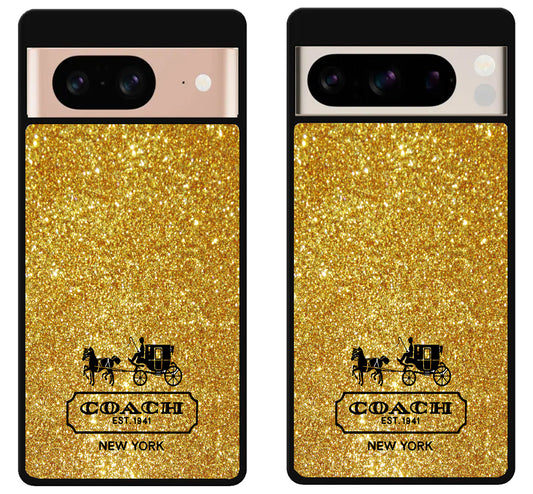 Coach Golden Sparkly Google Pixel 8 | 8 Pro Case