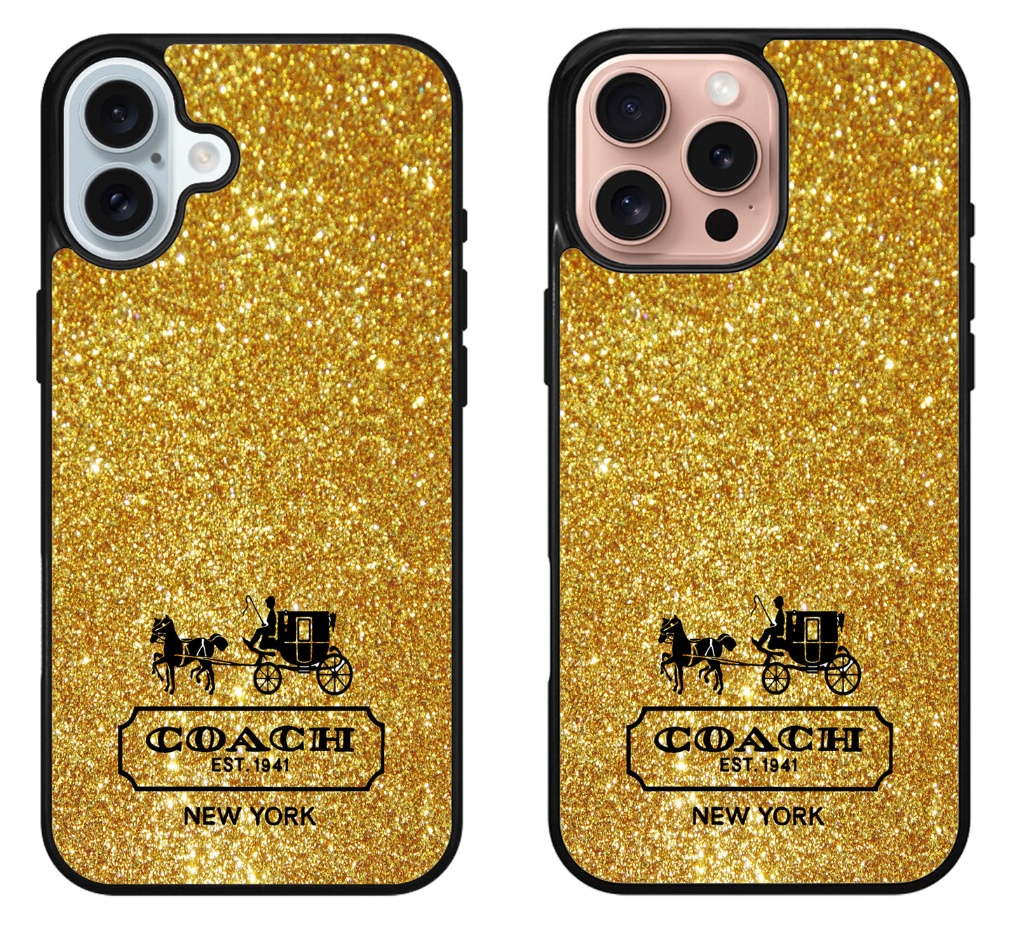 Coach Golden Sparkly iPhone 16 | 16 Plus | 16 Pro | 16 Pro Max Case