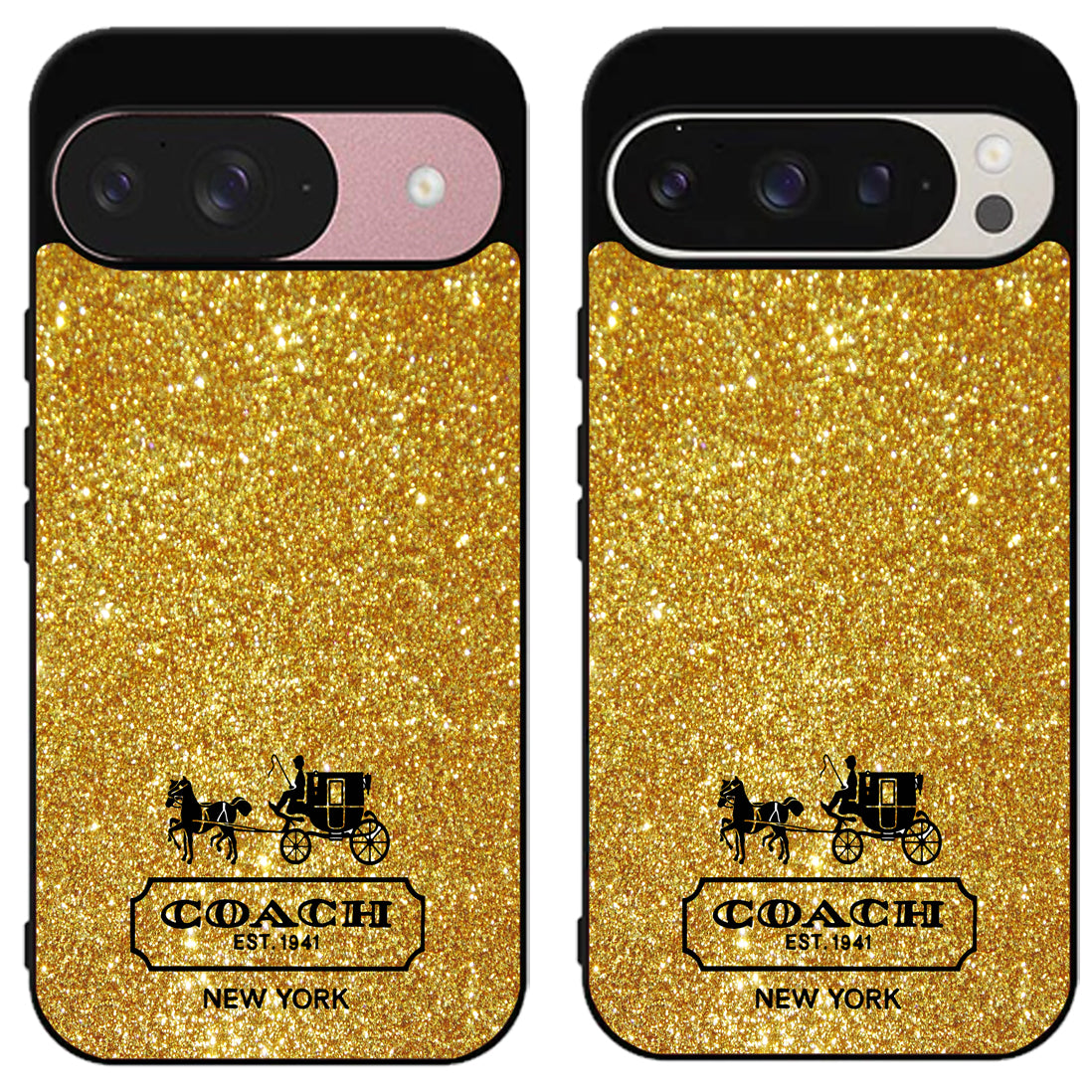 Coach Golden Sparkly Google Pixel 9 | 9 Pro | 9 Pro XL Case