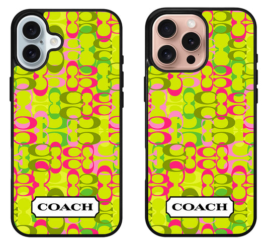 Coach Logo Pattern iPhone 16 | 16 Plus | 16 Pro | 16 Pro Max Case