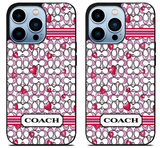 Coach Logo Pattern iPhone 15 Pro | iPhone 15 Pro Max Case
