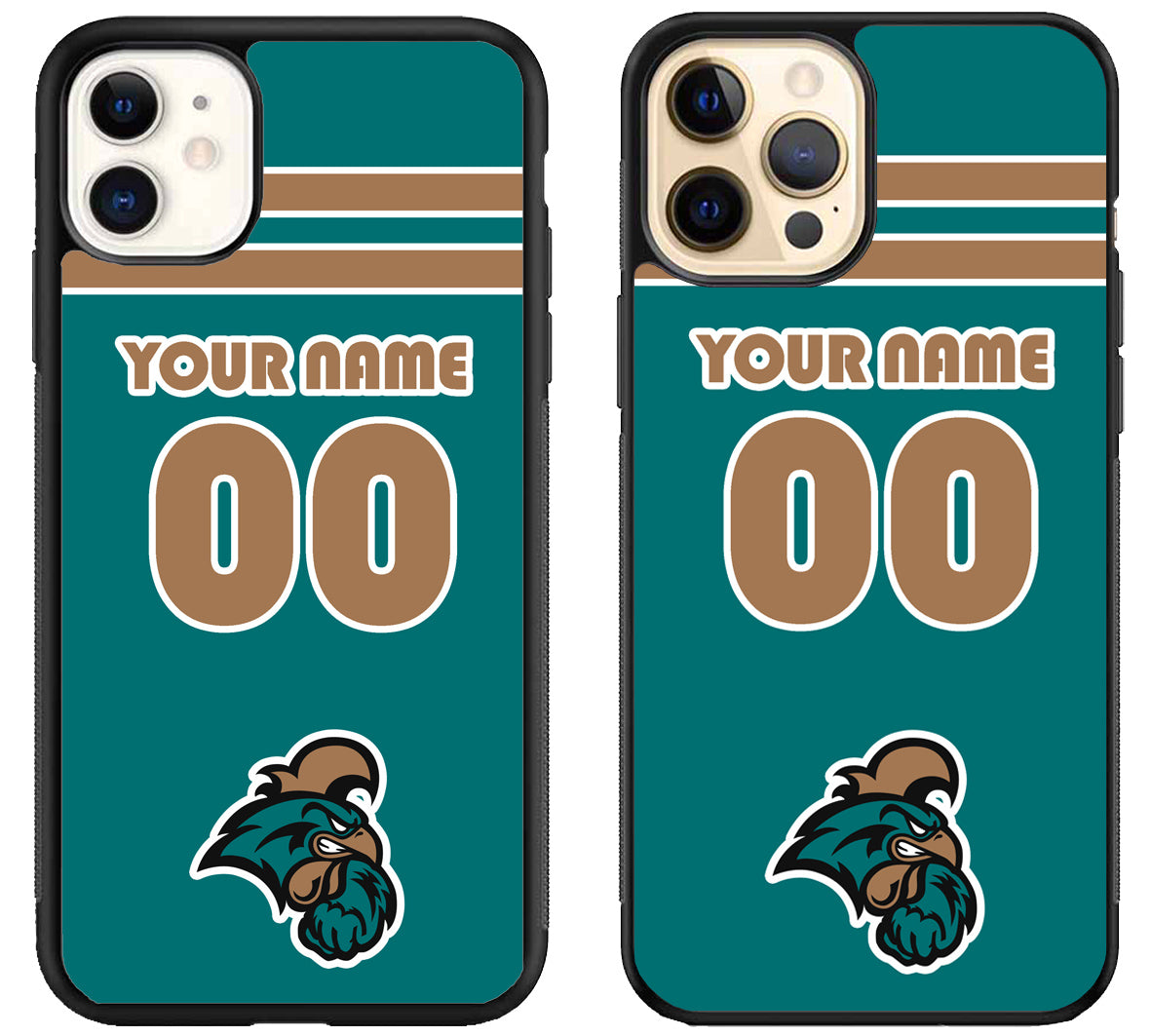 Custom Personalized Coastal Carolina Chanticleers iPhone 12 | 12 Mini | 12 Pro | 12 Pro Max Case