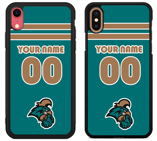 Custom Personalized Coastal Carolina Chanticleers iPhone X | Xs | Xr | Xs Max Case