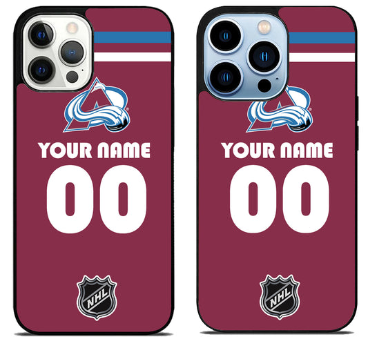 Custom Personalized Colorado Avalanche NHL iPhone 15 Pro | iPhone 15 Pro Max Case