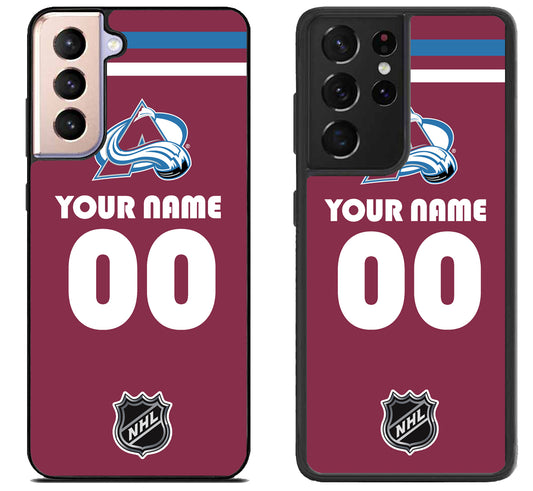 Custom Personalized Colorado Avalanche NHL Samsung Galaxy S21 | S21 FE | S21+ | S21 Ultra Case