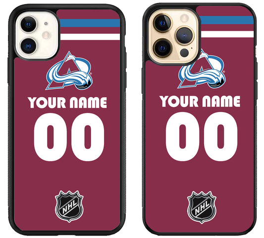 Custom Personalized Colorado Avalanche NHL iPhone 12 | 12 Mini | 12 Pro | 12 Pro Max Case