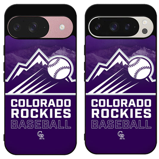 Colorado Rockies Baseball Background Google Pixel 9 | 9 Pro | 9 Pro XL Case