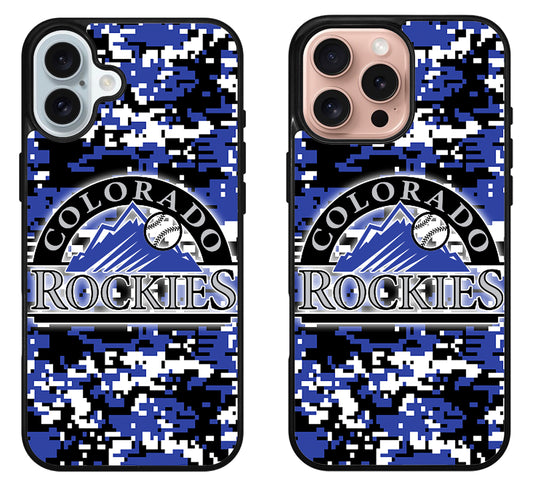 Colorado Rockies Camo iPhone 16 | 16 Plus | 16 Pro | 16 Pro Max Case