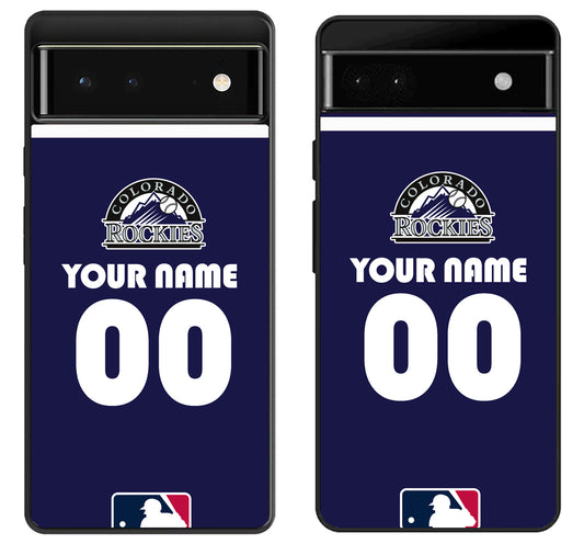 Custom Personalized Colorado Rockies MLB Google Pixel 6 | 6A | 6 Pro Case