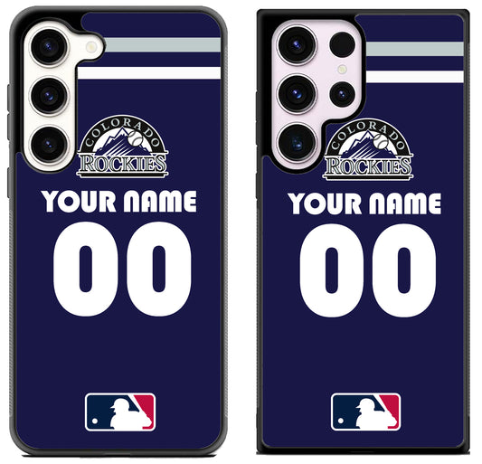 Custom Personalized Colorado Rockies MLB Samsung Galaxy S23 | S23+ | S23 Ultra Case