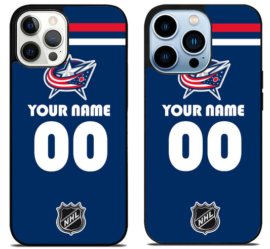 Custom Personalized Columbus Blue Jackets NHL iPhone 15 Pro | iPhone 15 Pro Max Case