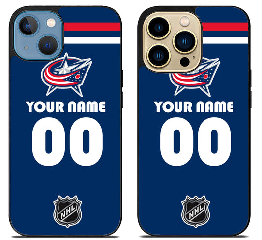 Custom Personalized Columbus Blue Jackets NHL iPhone 14 | 14 Plus | 14 Pro | 14 Pro Max Case