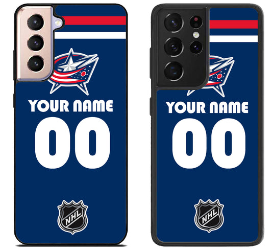 Custom Personalized Columbus Blue Jackets NHL Samsung Galaxy S21 | S21 FE | S21+ | S21 Ultra Case
