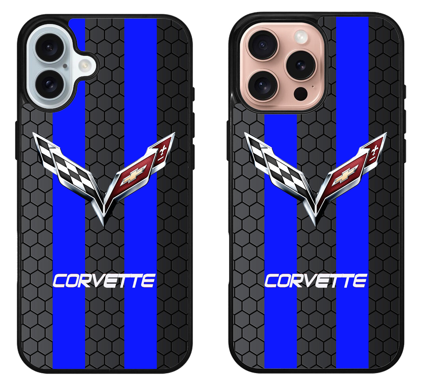 Corvette Striped Blue iPhone 16 | 16 Plus | 16 Pro | 16 Pro Max Case