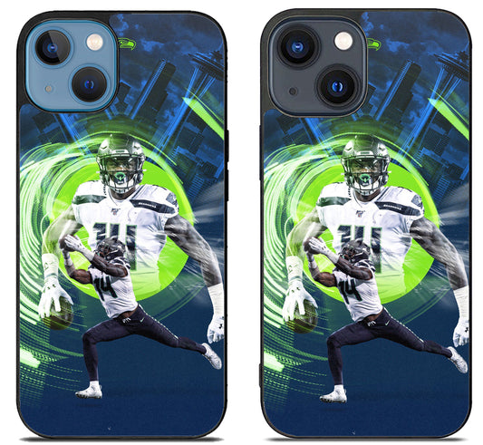DK Metcalf Seattle Seahawks Background iPhone 15 | iPhone 15 Plus Case