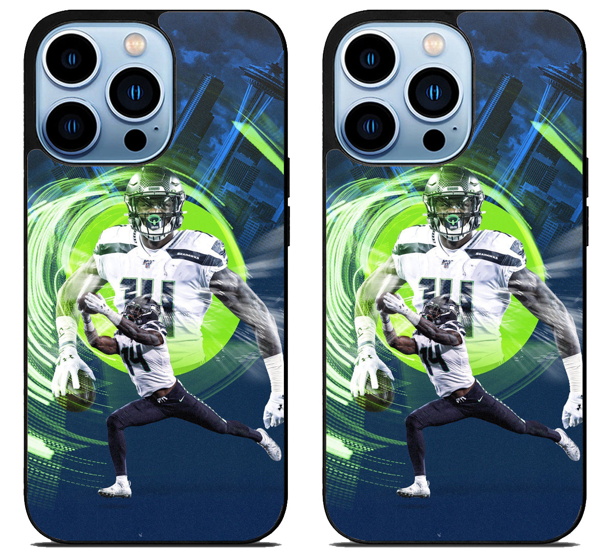 DK Metcalf Seattle Seahawks Background iPhone 15 Pro | iPhone 15 Pro Max Case