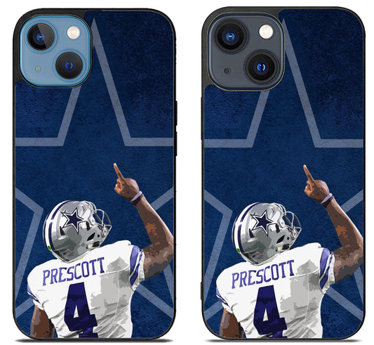 Dak Prescott Dallas Cowboys Background iPhone 15 | iPhone 15 Plus Case