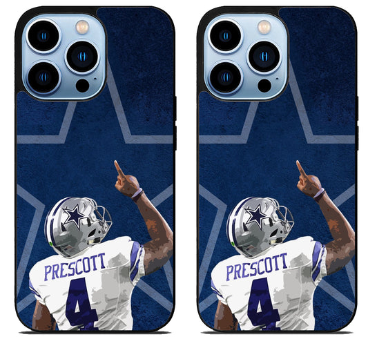 Dak Prescott Dallas Cowboys Background iPhone 15 Pro | iPhone 15 Pro Max Case