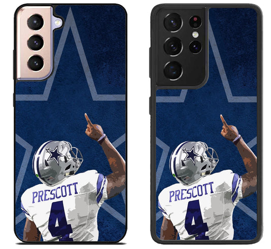 Dak Prescott Dallas Cowboys Background Samsung Galaxy S21 | S21 FE | S21+ | S21 Ultra Case