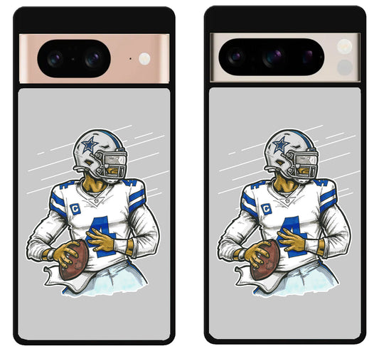 Dallas Cowboys Dak Prescott Artwork Google Pixel 8 | 8 Pro Case