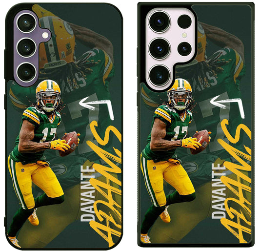 Davante Adams Background Samsung Galaxy S25 | S25 Plus | S25 FE | S25 Ultra Case