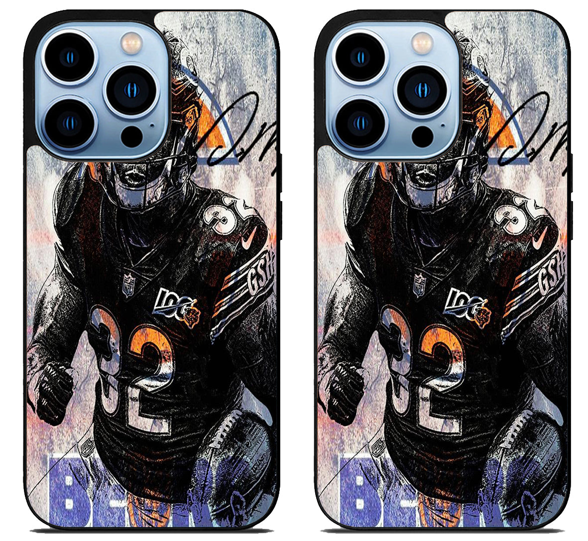 David Montgomery Chicago Bears Artwork iPhone 15 Pro | iPhone 15 Pro Max Case