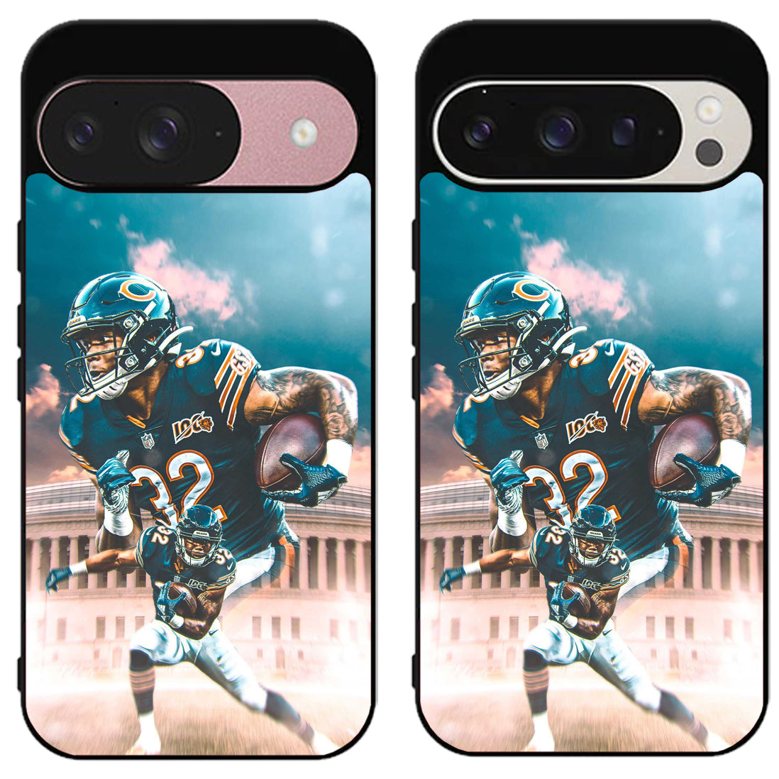 David Montgomery Chicago Bears Background Google Pixel 9 | 9 Pro | 9 Pro XL Case