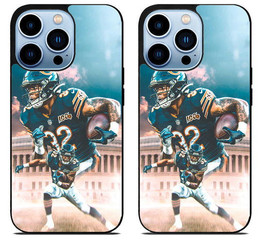 David Montgomery Chicago Bears Background iPhone 15 Pro | iPhone 15 Pro Max Case