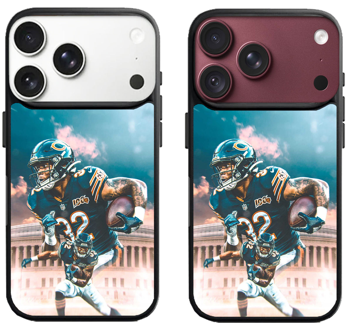 David Montgomery Chicago Bears Background iPhone 18 Pro | 18 Pro Max Case
