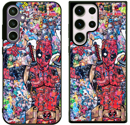 Deadpool Collage Comics Samsung Galaxy S25 | S25 Plus | S25 FE | S25 Ultra Case