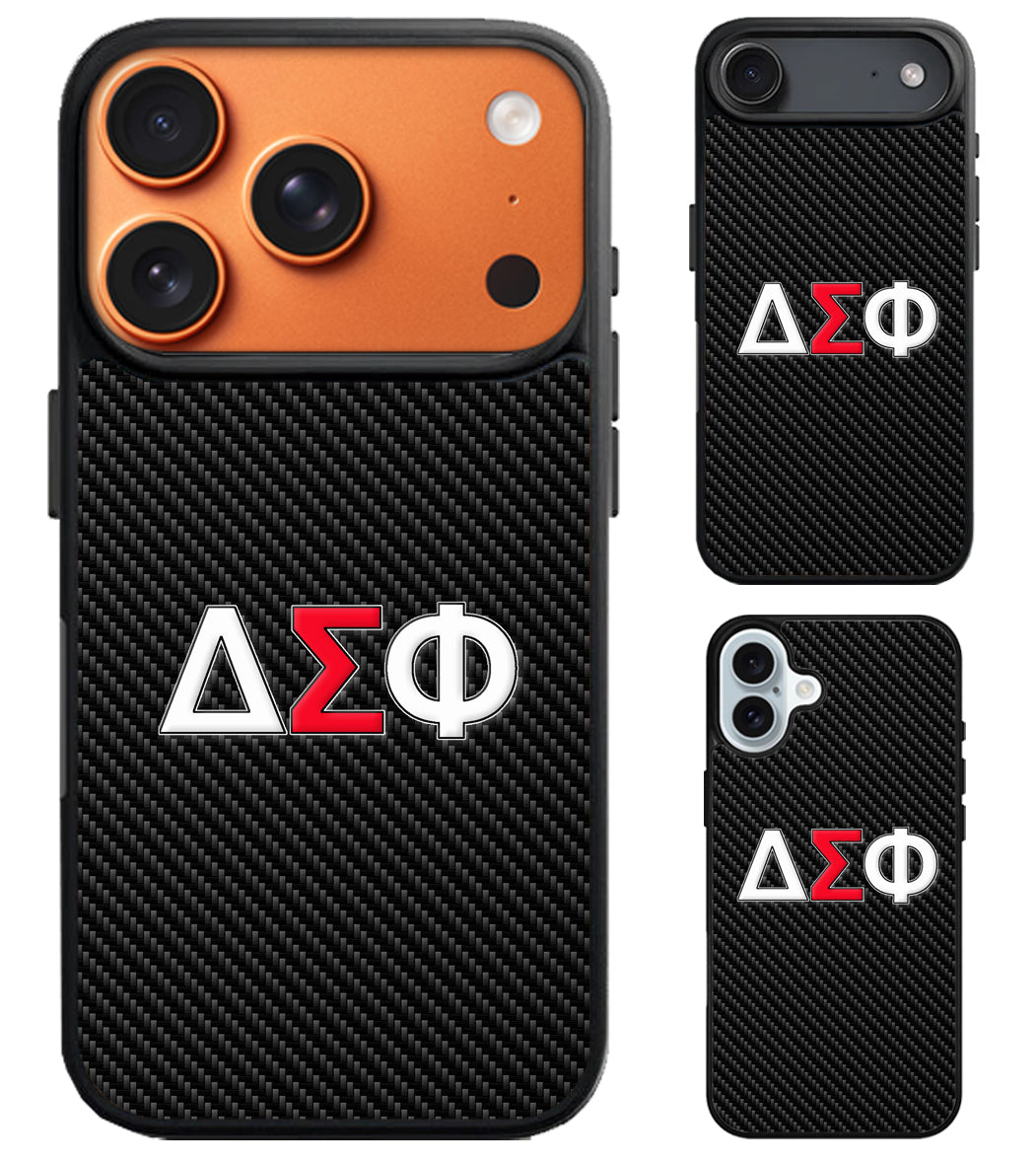 Delta Sigma Phi Carbon iPhone Air | iPhone 17 | 17 Pro | 17 Pro Max Case