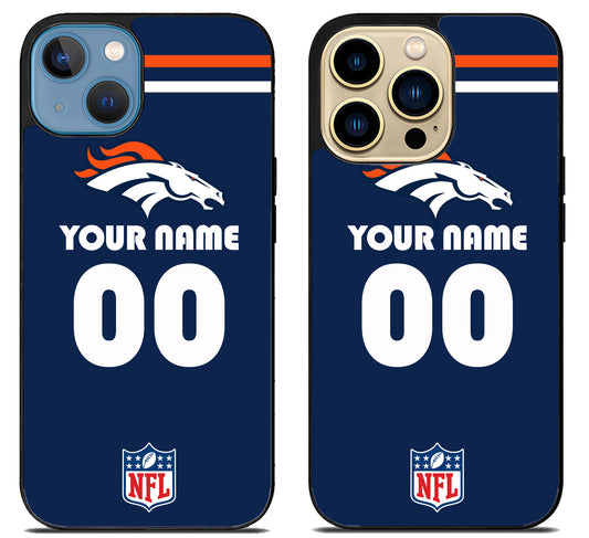 Custom Personalized Denver Broncos NFL iPhone 14 | 14 Plus | 14 Pro | 14 Pro Max Case