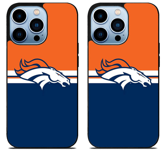 Denver Broncos Striped iPhone 15 Pro | iPhone 15 Pro Max Case