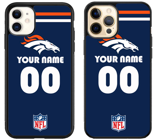 Custom Personalized Denver Broncos NFL iPhone 12 | 12 Mini | 12 Pro | 12 Pro Max Case