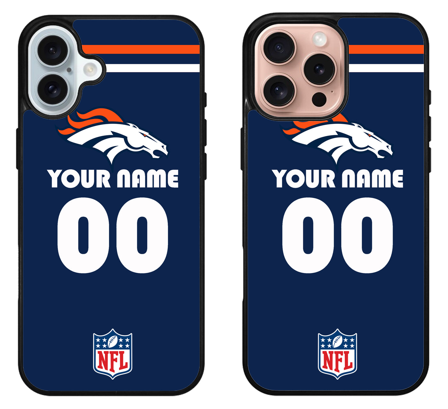 Custom Personalized Denver Broncos NFL iPhone 16 | 16 Plus | 16 Pro | 16 Pro Max Case