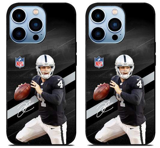 Derek Carr Las Vegas Raiders NFL iPhone 15 Pro | iPhone 15 Pro Max Case