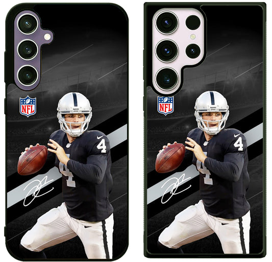 Derek Carr Las Vegas Raiders NFL Samsung Galaxy S25 | S25 Edge | S25 FE | S25 Plus | S25 Ultra Case