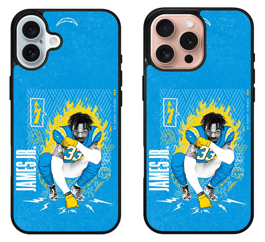 Derwin James Jr LA Chargers iPhone 16 | 16 Plus | 16 Pro | 16 Pro Max Case